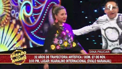 Dina Paucar presenta a su hija como cantante en “Sábado con Andrés”