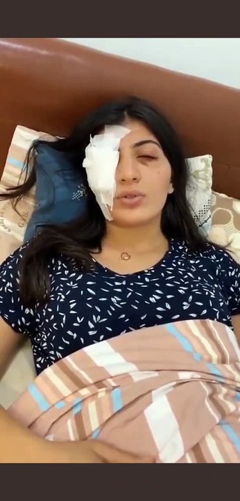 Yüzüne cisim atılan genç kız gözünü kaybetme riskiyle karşı karşıya
