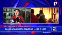 Ángel Torres: Familia de bombero fallecido arriba a Lima en vuelo humanitario desde Tarapoto