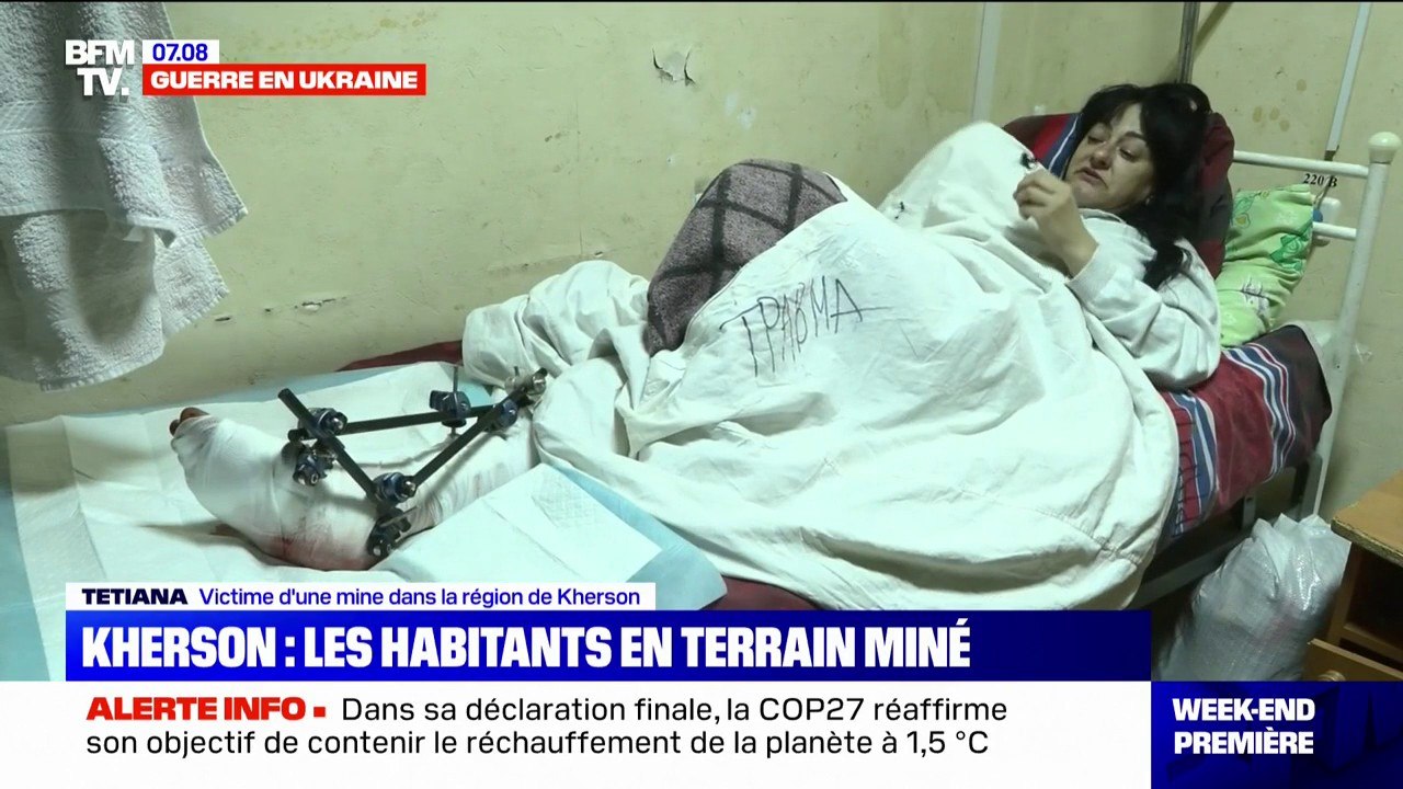 Ukraine: à Kherson, les habitants vivent en terrain miné