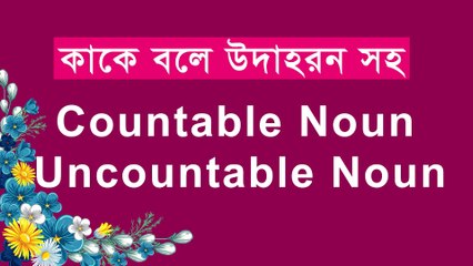 Countable and Uncountable Noun