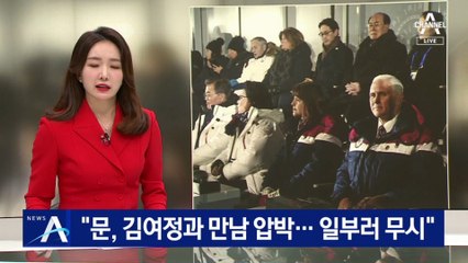 펜스 “文, 김여정과 만남 압박…일부러 무시”