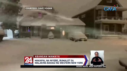 Makapal na niyebe, bumalot sa malaking bahagi ng western New York | 24 Oras Weekend