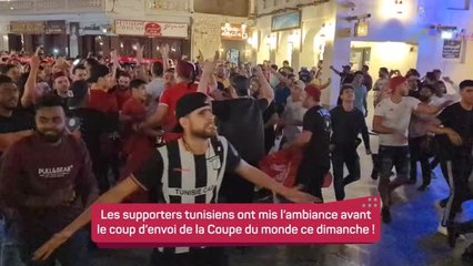 Tunisie - Les fans mettent l'ambiance dans le centre ville