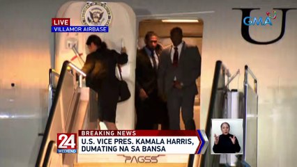 U.S. Vice Pres. Kamala Harris, dumating na sa bansa | 24 Oras Weekend