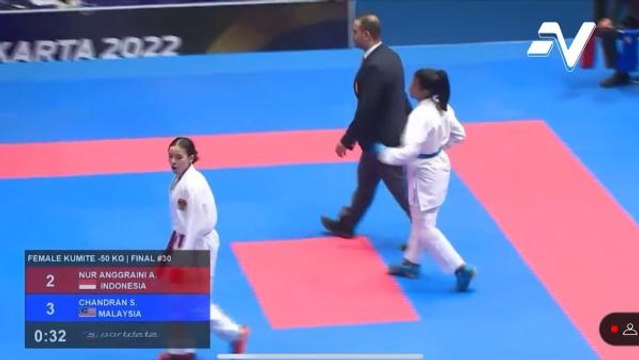 Atlit Karate Negara, C. Shahmalarani raih emas kategori B50kg Kej. Dunia 1 Siri A di Jakarta