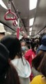Very crowded train,go around with train