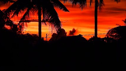 Amazing sunset zoom to cloud