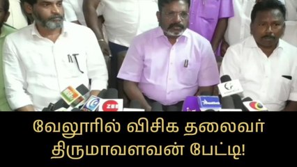 தமிழகத்தில் பாஜகவுக்கு மக்களிடையே வரவேற்பு இல்லை- திருமா பேட்டி!