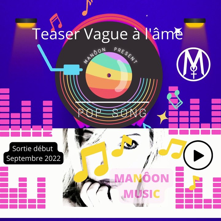 Chanteuse Française Manôon nouveau single sortie prévue en septembre 2022 - Vague à l'âme Teaser