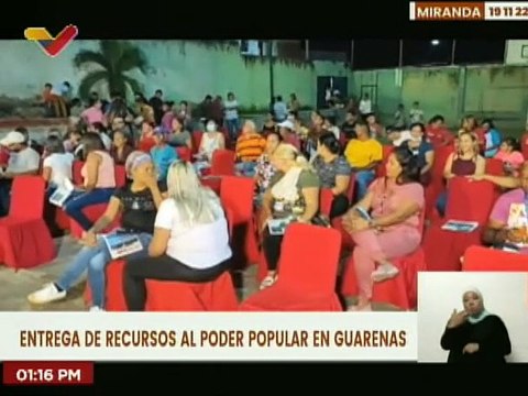 Consejos comunales de Miranda reciben recursos económicos para ejecución de proyectos comunitarios