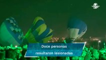 Ráfaga de viento arrastra globos aerostáticos en festival de León