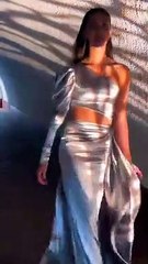 Natalie Vrtiz paralizo a todos con espectacular vestido de diseñador