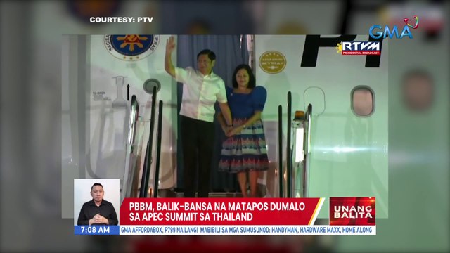 PBBM, balik-bansa na matapos dumalo sa APEC Summit sa Thailand | UB