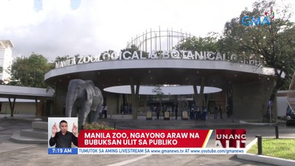 Manila Zoo, ngayong araw na bubuksan ulit sa publiko | UB