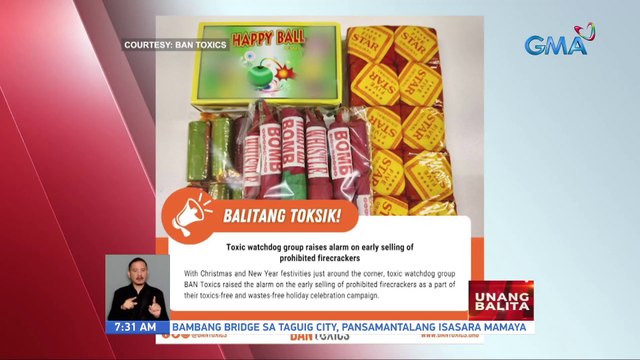 Grupong Ban Toxics, nababahala sa pagbebenta ng mga iligal na paputok sa Divisoria | UB