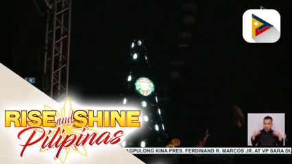 Pagpapailaw ng giant Christmas tree sa isang sikat na theme park sa Laguna, isinagawa; Pagpapailaw ng giant Christmas tree, sumisimbolo ng pag-asa
