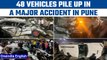 Pune Accident: 30 injured as 48 vehicles pile up on Pune-Bengaluru highway | Oneindia News *News