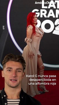 Toda una 'Bichota': Karol G se robó las miradas en la alfombra de los Latin Grammy
