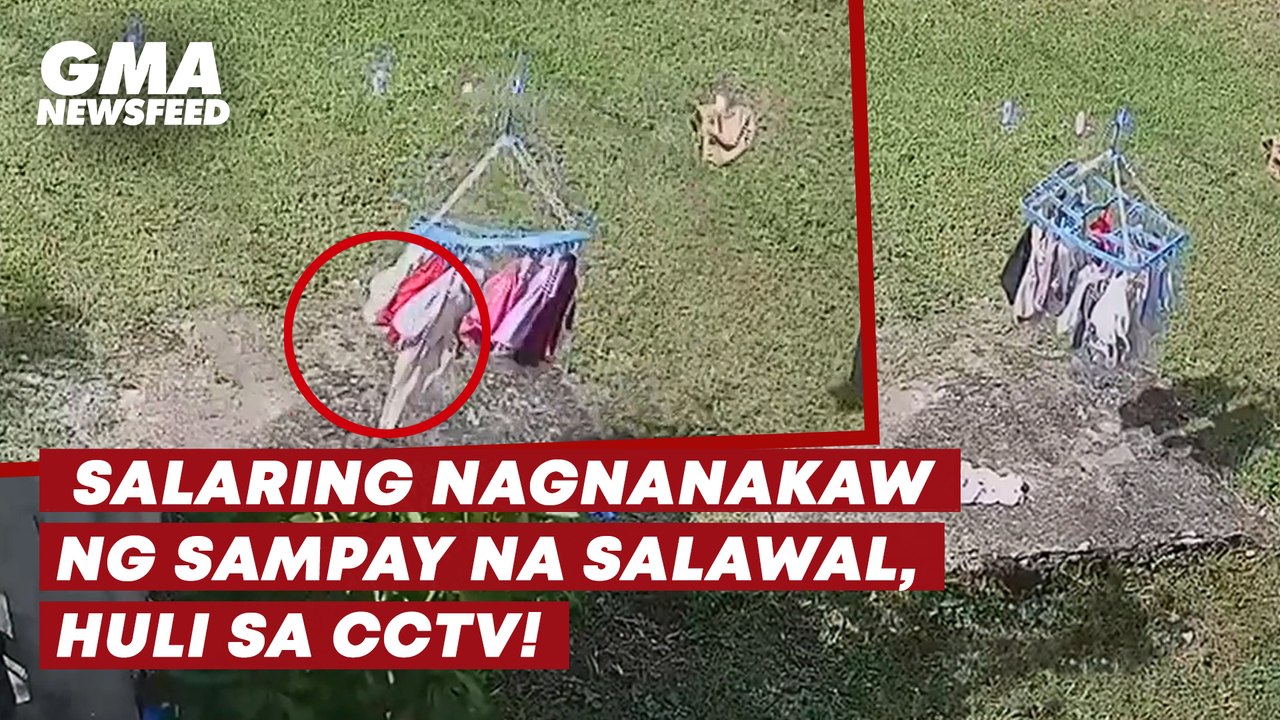 Salaring nagnanakaw ng sampay na salawal, huli sa CCTV! | GMA News Feed