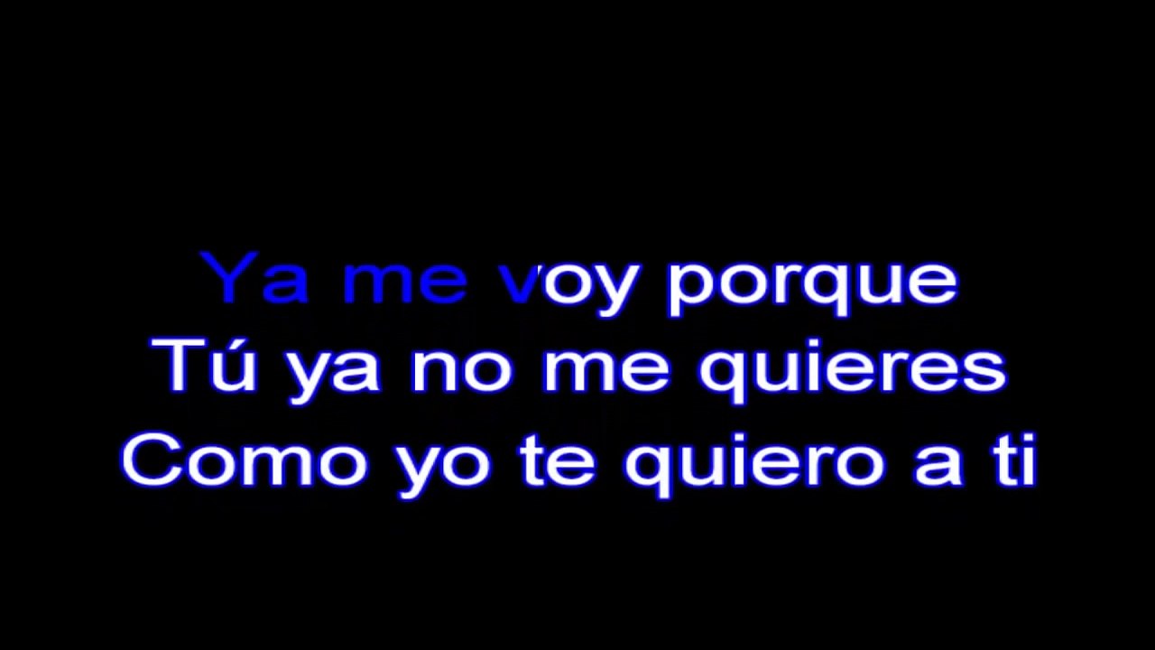 ADIOS MARIQUITA LINDA - LETRA - KARAOKE