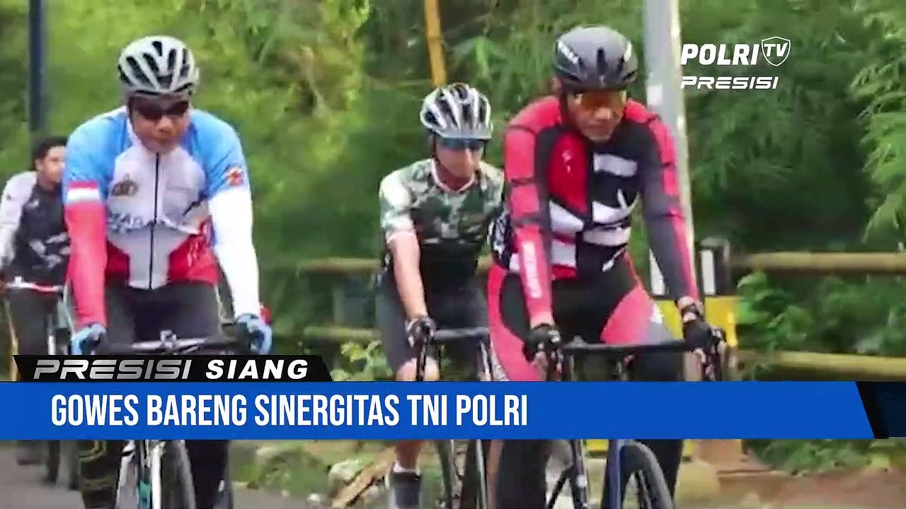 Dalam Rangka Memupuk Dan Mempererat Sinergitas TNI Polri, Polres Banjar Bersama Yonif Raider 323/BP Gelar Gowes Bareng Kelilingi Kota Banjar