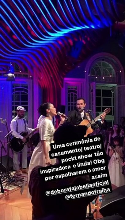 Veja momentos marcantes do casamento de Débora Falabella e Fernando Fraiha