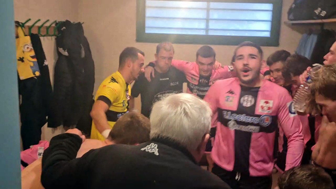 La joir du FCCM dans le vestiaire après la victoire contre Montrevault