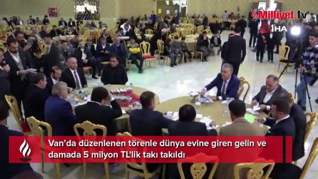 Servet değerinde aşiret düğünü! Gelin ve damada milyon liralık takı töreni