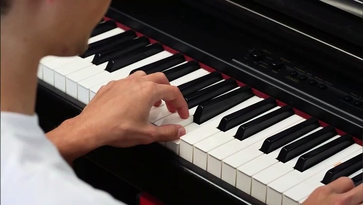 playing the piano