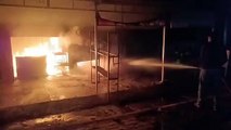 Video :शॉर्ट सर्किट से दुकानों में लगी आग,लाखों का सामान व उपकरण जलकर राख