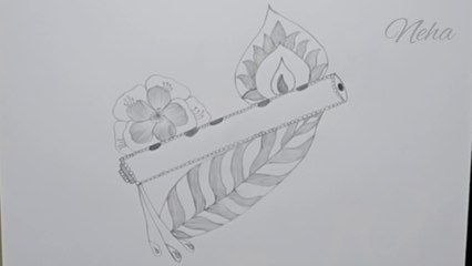 श्री कृष्ण बांसुरी | Shree Krishna Bansuri | Krishna Bansuri Drawing | How To Draw Krishna Flute | Krishna Flute Drawing