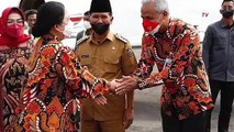 Momen Puan Maharani Disambut Ganjar Pranowo di Jawa Tengah