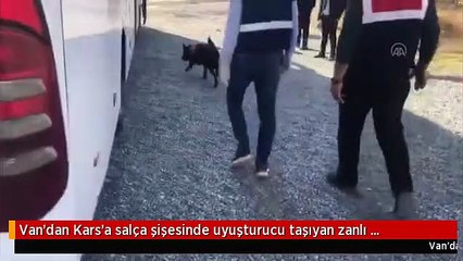 Van'dan Kars'a salça şişesinde uyuşturucu taşıyan zanlı tutuklandı