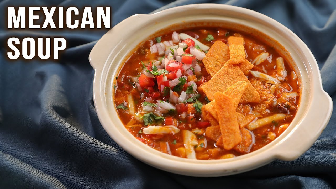 Mexican Tomato Soup Recipe | Soup With Salsa, Nachos | Winter Soup Ideas | Vegetable Soup | Ruchi