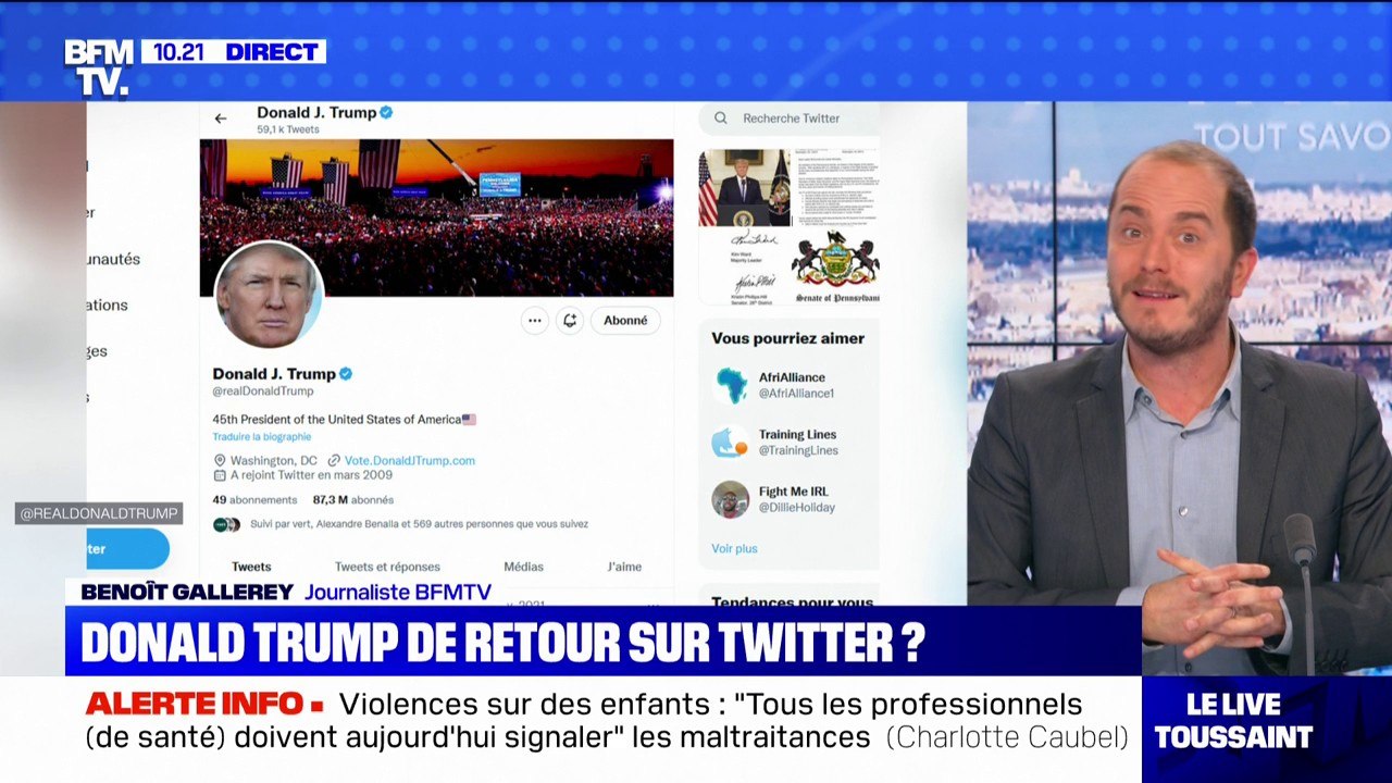 Silence radio de Donald Trump sur Twitter après la réactivation de son compte