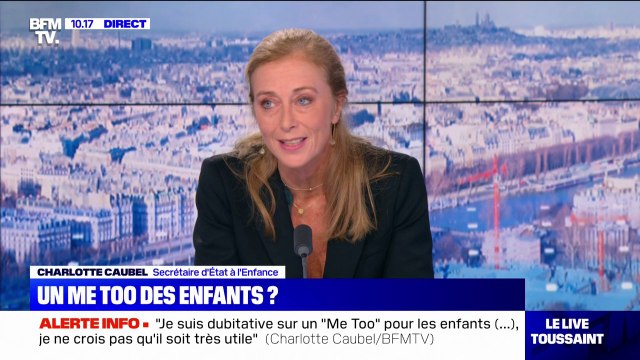 Un Me Too pour les enfants ? Charlotte Caubel, secrétaire d'État à l'Enfance est dubitative sur l'idée