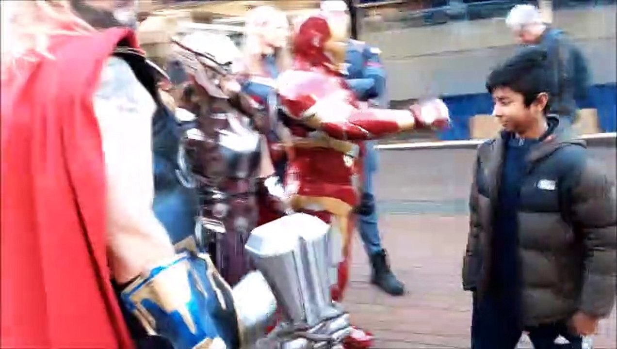 Star Wars and Marvel characters seen at Burgess Hill Christmas celebrations