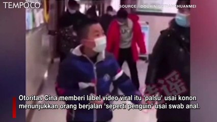 Otoritas Cina Sensor Video Viral tentang Warga Berjalan seperti Penguin usai Tes Usap Anal