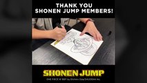 Eiichiro Oda Draws Luffy _ Thank You Shonen Jump Members!