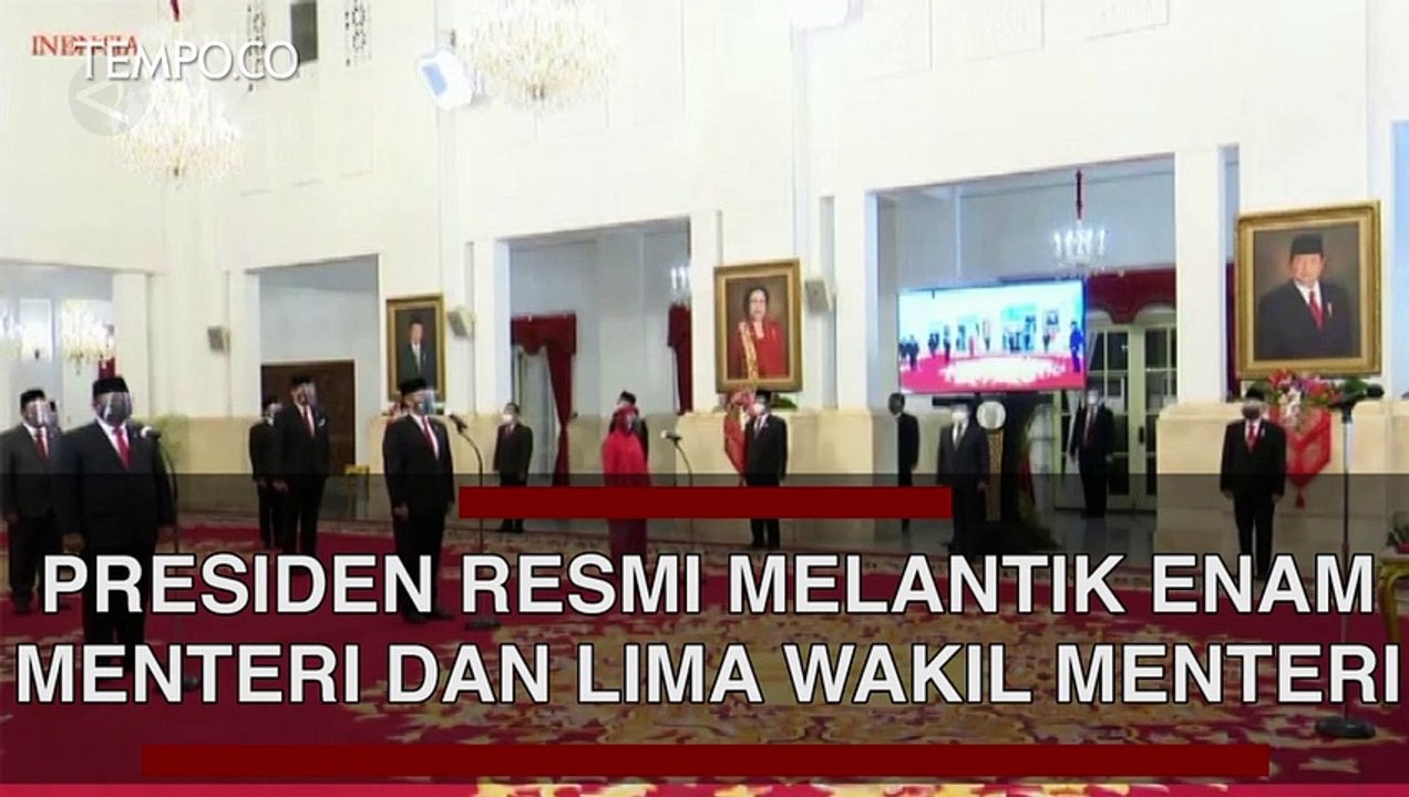 Presiden Joko Widodo Melantik 6 Menteri Baru di Istana Merdeka