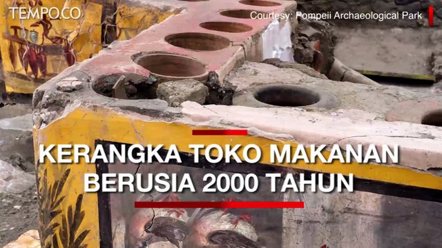 Arkeolog Temukan Kerangka Toko Makanan Berusia 2000 Tahun di Pompeii