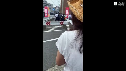 The assassination of former Prime Minister Abe. Video of being shot with a shotgun