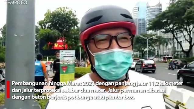 Jalur Sepeda di Jalan Sudirman-Thamrin Bakal Rampung Akhir Maret