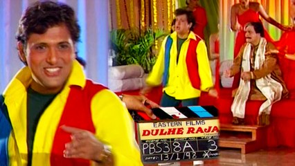 Govinda & Kader Khan Shooting For "Dulhe Raja" | Flashback Video