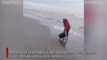 Video Viral, Wanita Buang Sampah di Laut; Wakil Wali Kota Bengkulu: Ada yang Kenal Ibu Ini?