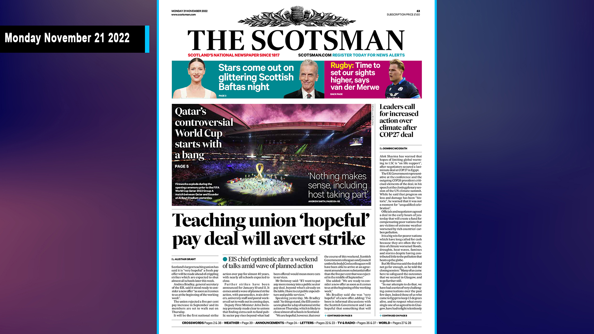 OneLove armband: BBC pundit Alex Scott appears on air wearing the