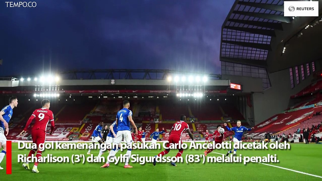 Liverpool vs Everton, 2 Gol Kemenangan Everton Permalukan The Reds