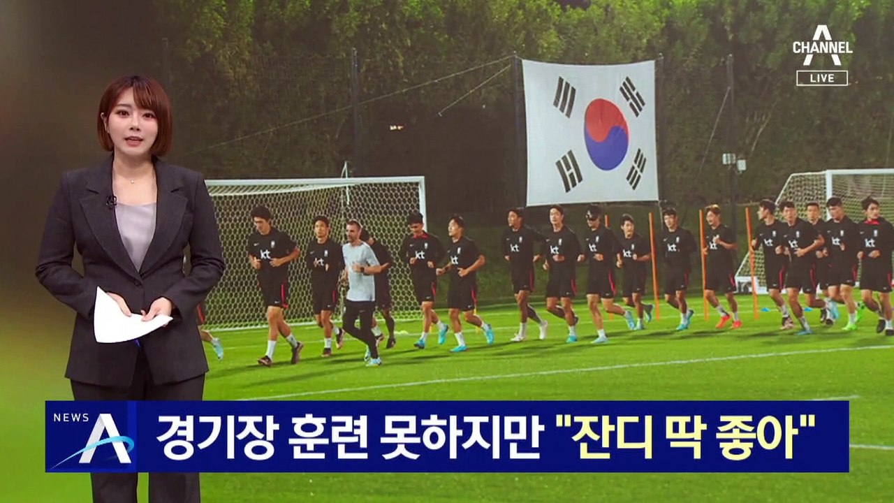 대표팀 현장 답사…경기장 훈련 못하지만 “잔디 딱 좋아”