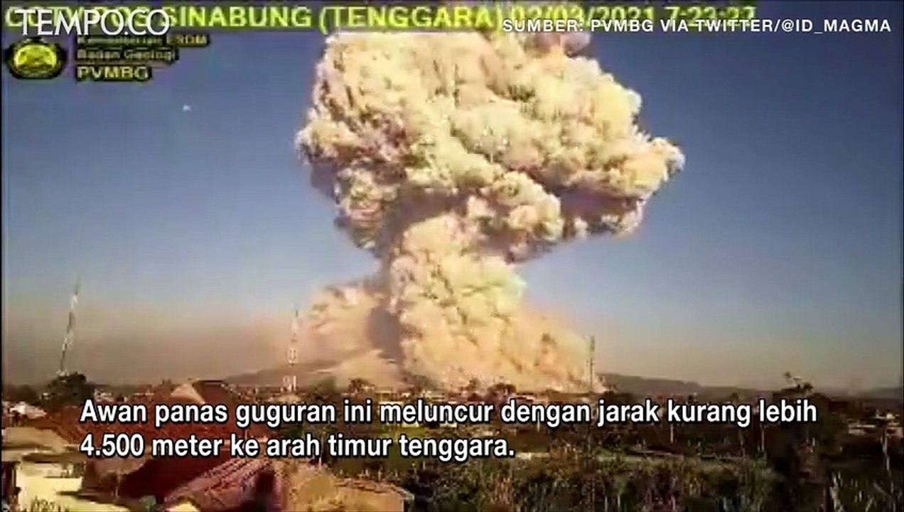 Penampakan Dahsyatnya Muntahan Awan Panas Gunung Sinabung, Meluncur 4,5 Kilometer
